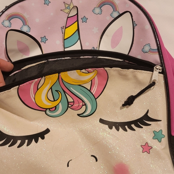 UNICORN BACKPACK Pink & Black with glitter NWOT - Picture 15 of 15